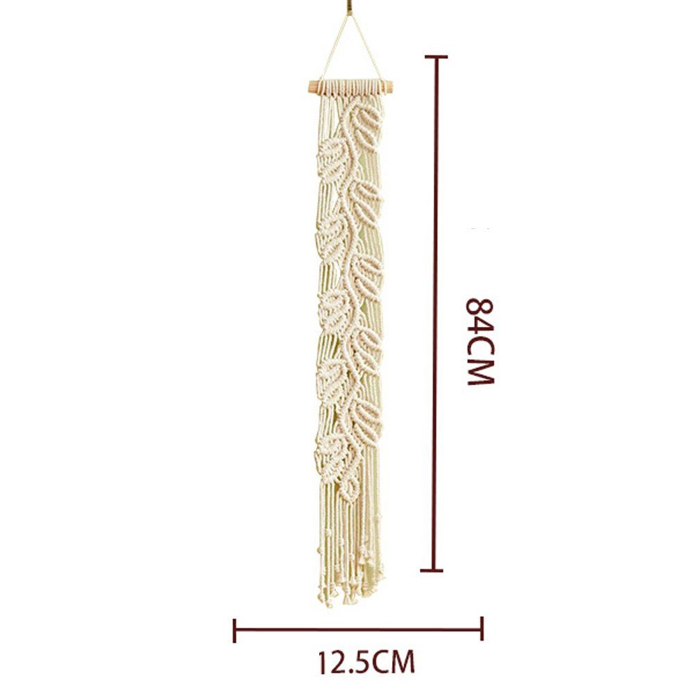 Wandteppich Wandteppich Handgefertigte Blattmuster Makramee Wandbehang Boho 2 Set, FELIXLEO