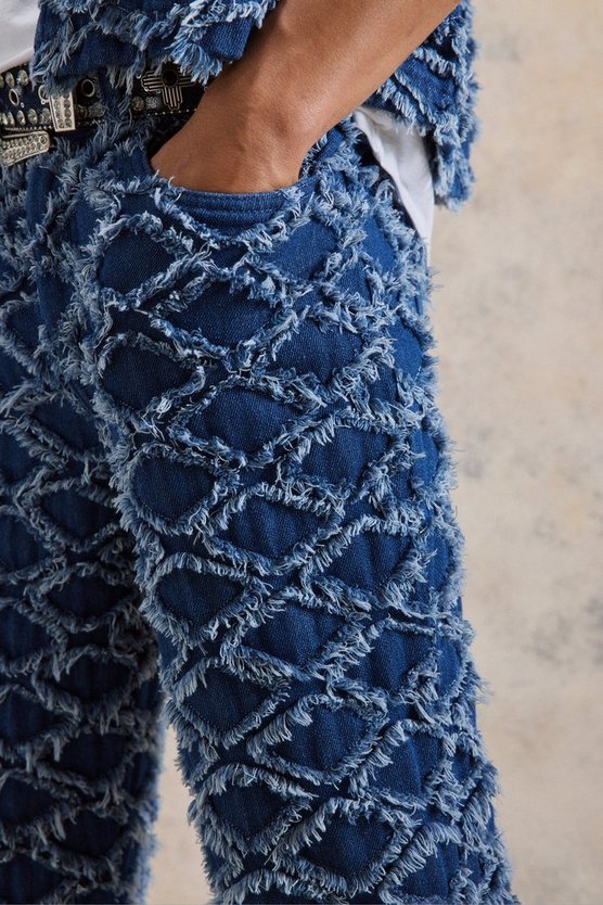 Lockere Jacquard Jeans
