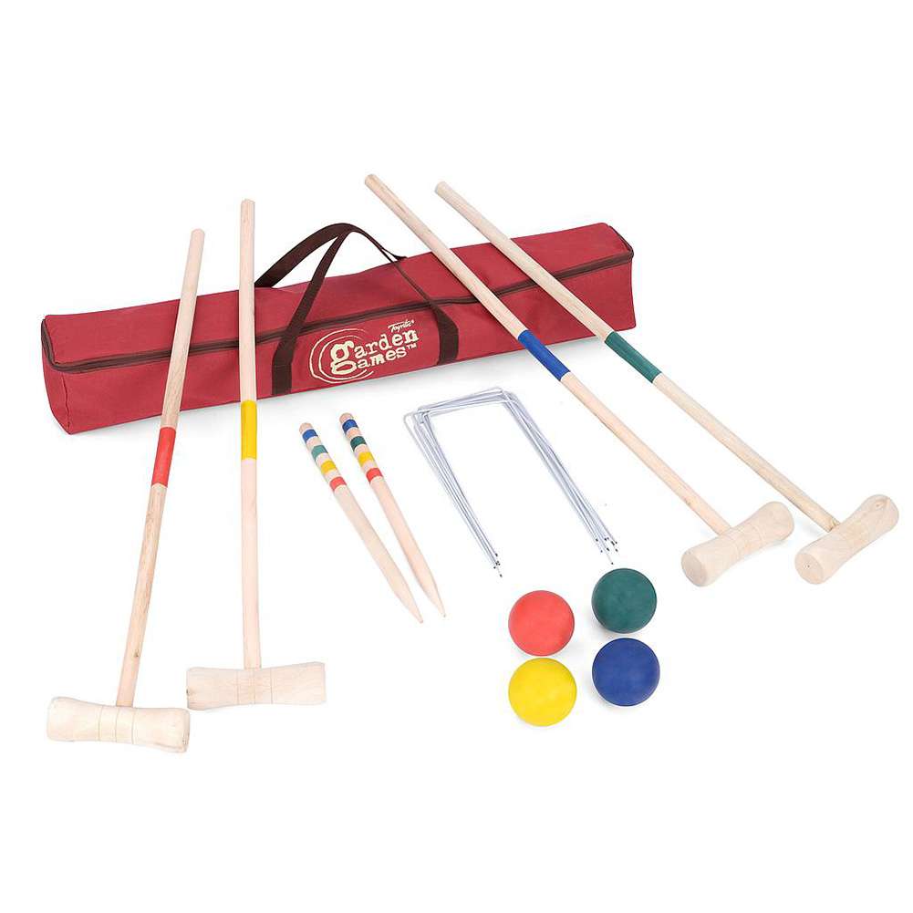 Garden Games Krocket-Set aus Holz für 4 Spieler TY5967