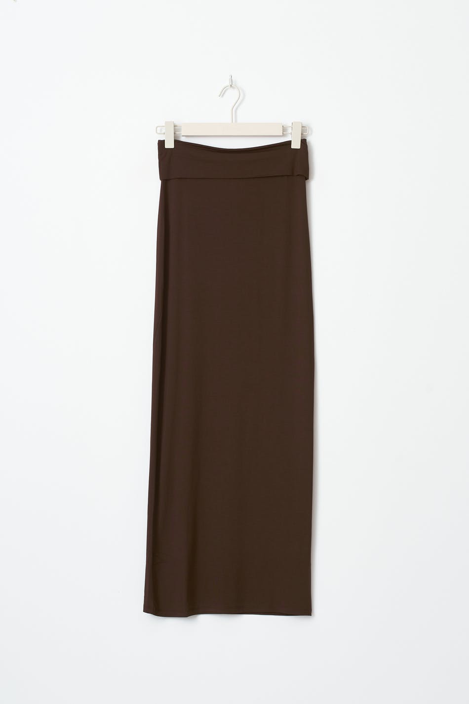 Soft touch folded maxi skirt