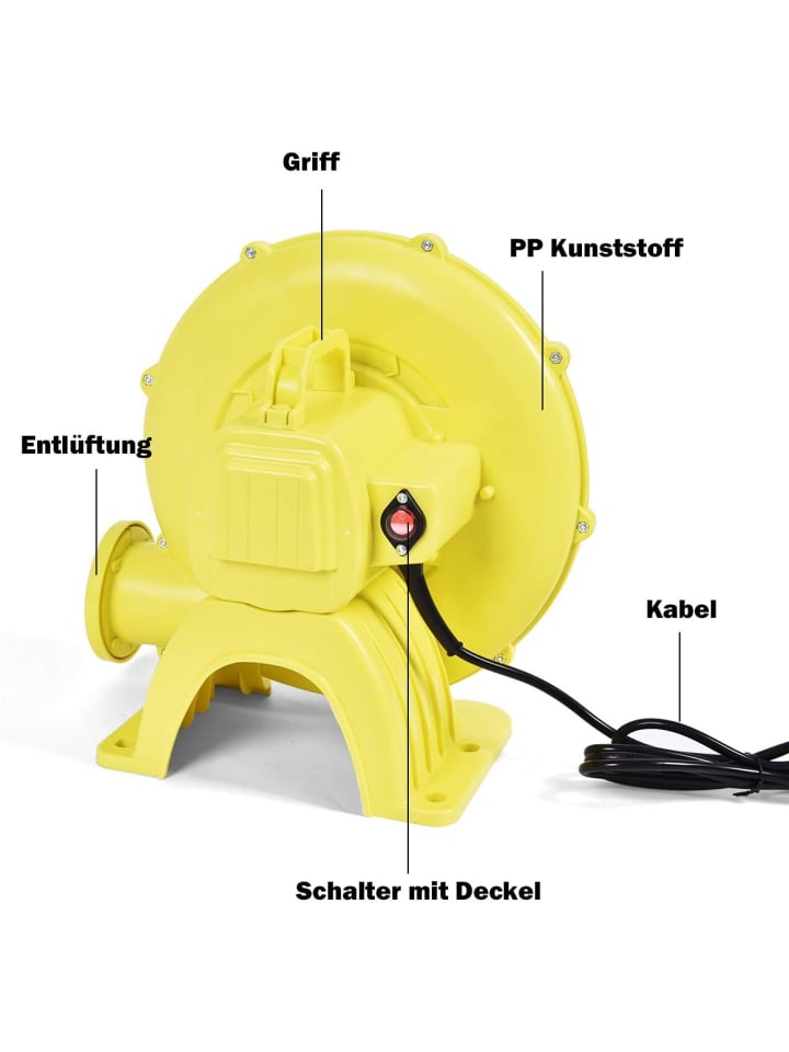 COSTWAY Gebläse 450W in Gelb günstig kaufen 34 cm