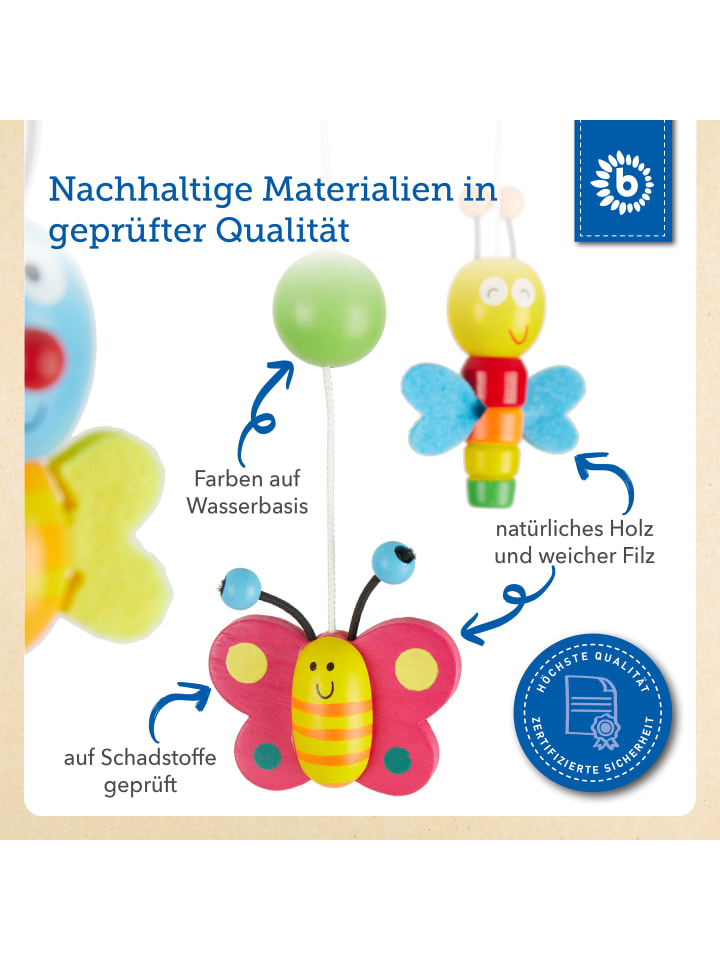 Bieco Spielwaren 3D Baby Mobile Käferchen Holz - ab Geburt in mehrfarbig günstig kaufen onesize