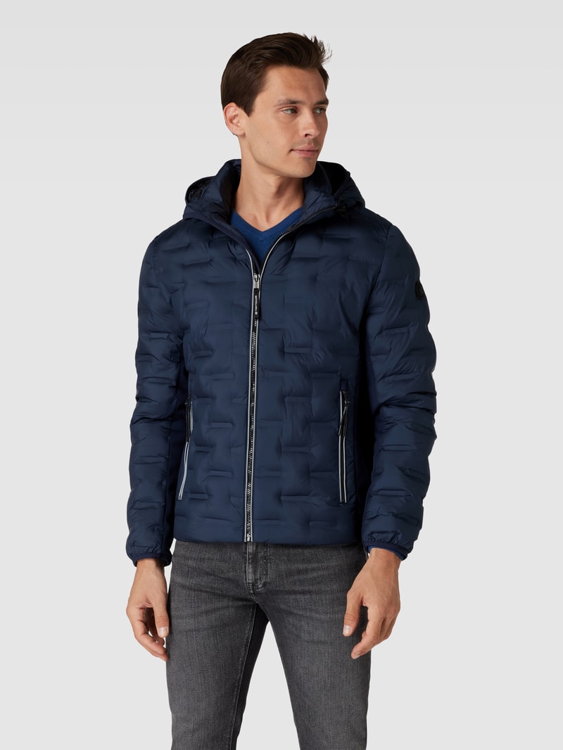 Hybridjacke mit Label-Detail Modell 'REPEAT' in dunkelblau