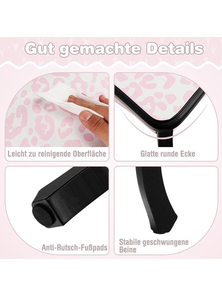 COSTWAY 2 in 1 Schminktisch in Rosa günstig kaufen 97 cm