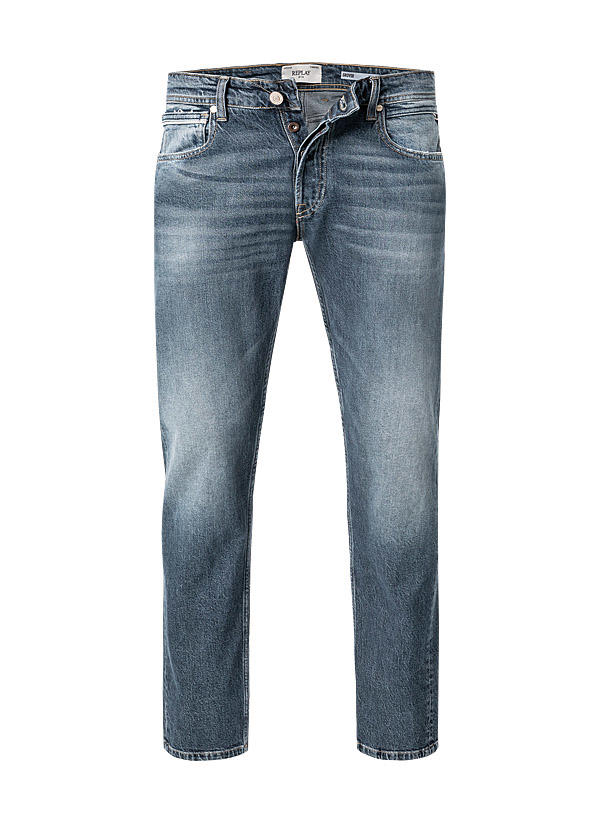 Replay, Jeans Grover, Straight Fit, Baumwoll-Stretch 12oz, dunkelblau