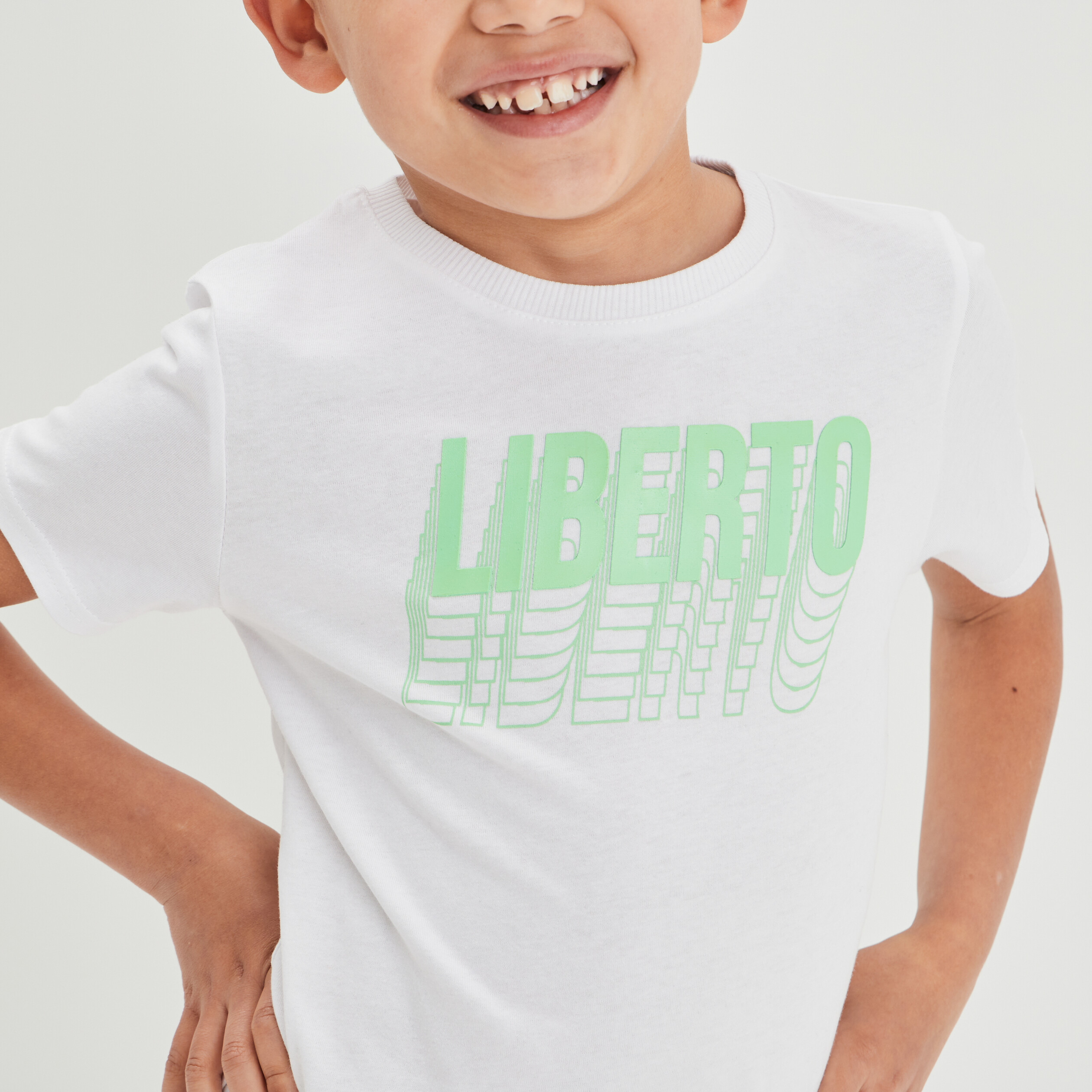 T-shirt Liberto blanc garçon | La Halle
