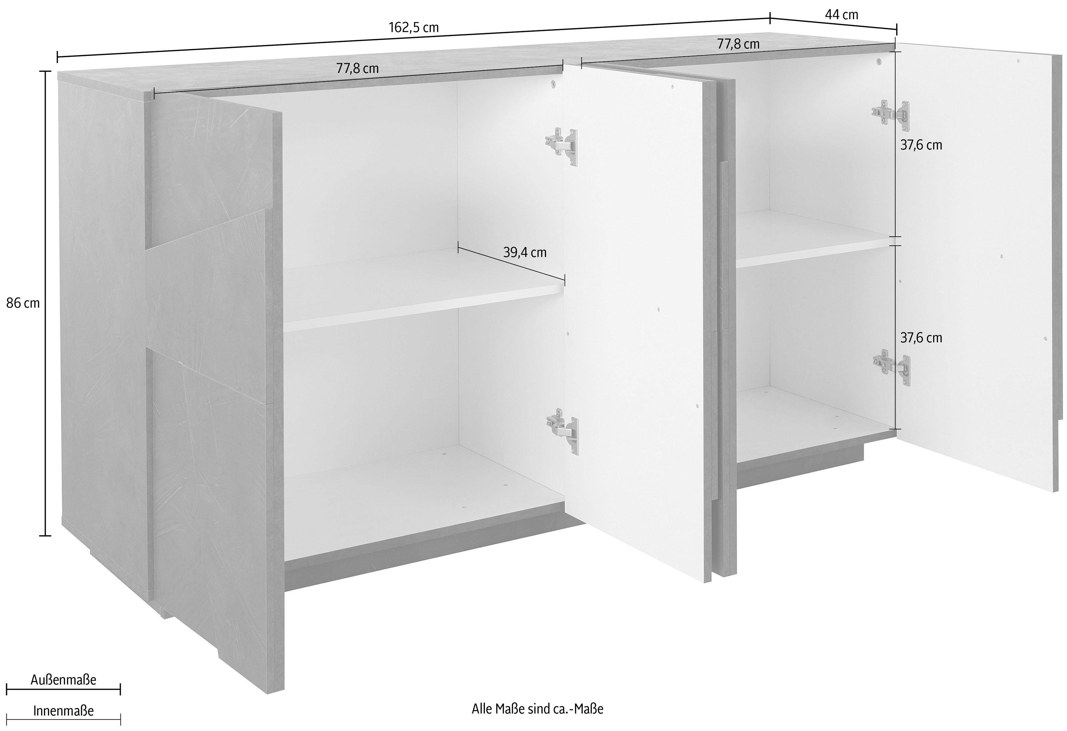Tecnos Sideboard PING, Breite 162,5 cm
