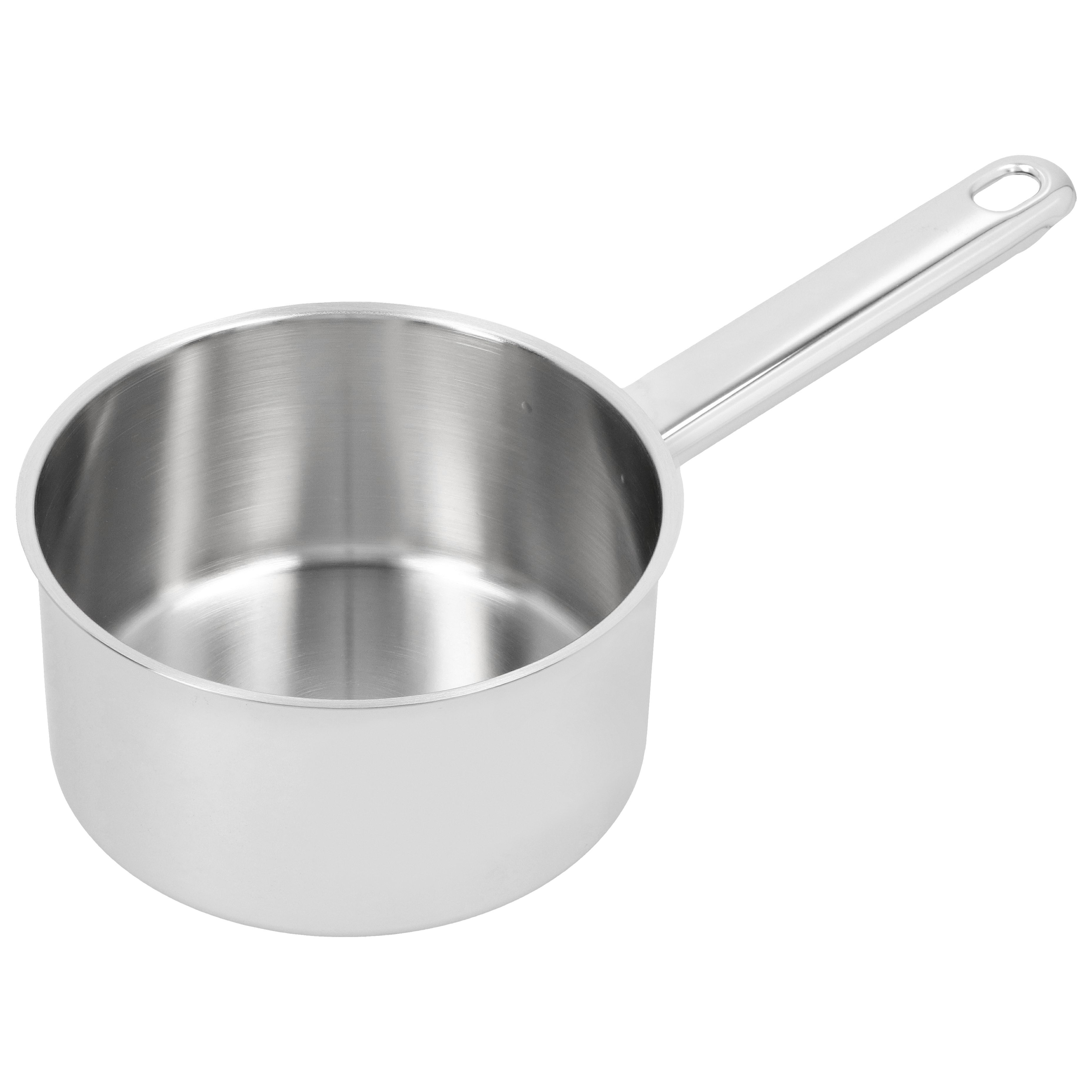 Stieltopf ohne Deckel 14 cm, 18/10 Edelstahl, Silber