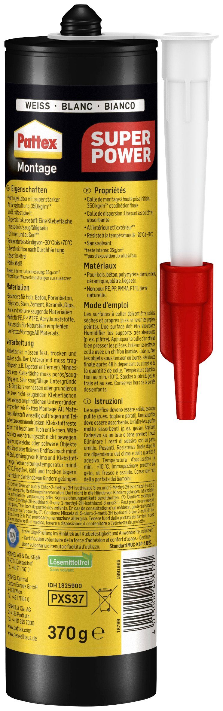 Pattex Montagekleber Super Montage und Kleben statt Bohren, (Set, 2-tlg)