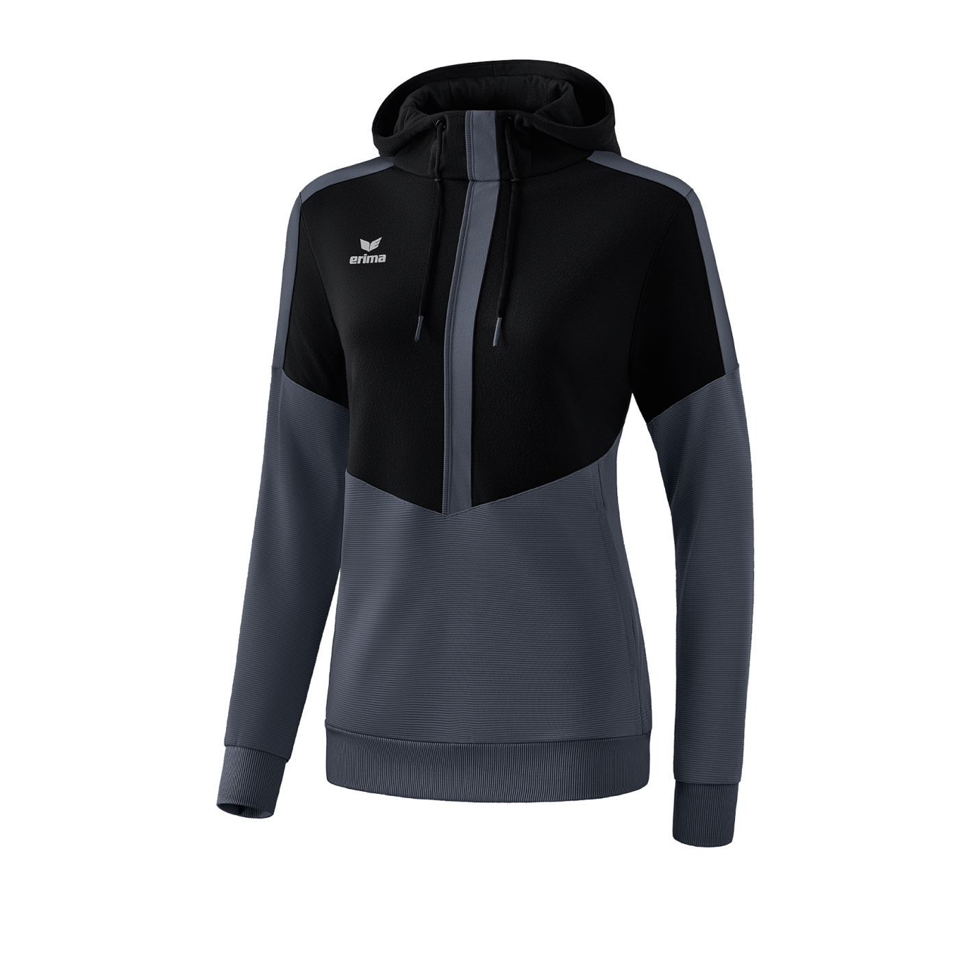 Erima Squad Hoody Damen Schwarz Grau