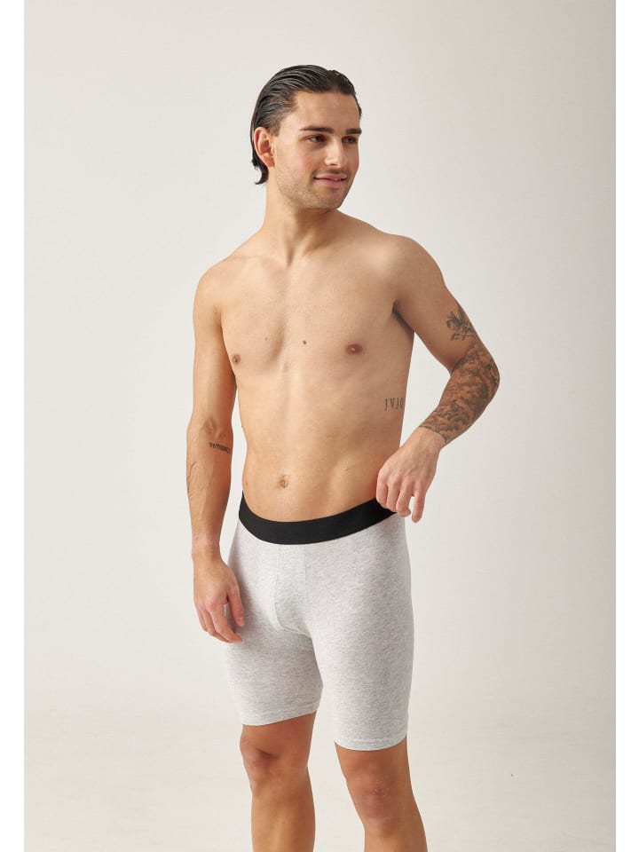 SNOCKS Lange Boxershorts 6 Stück in Mix (Schwarz/Grau/Hellgrau) günstig kaufen