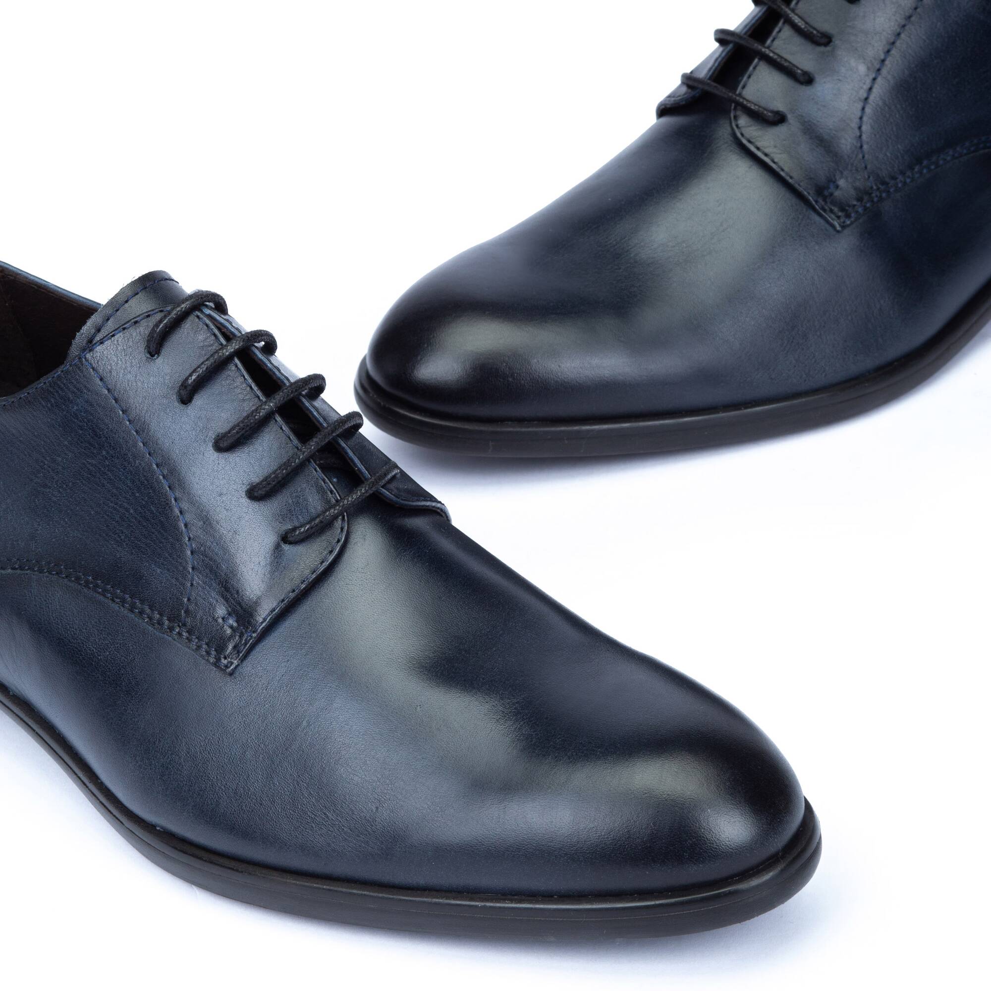 Buty wizytowe męskie - NIEBIESKIE