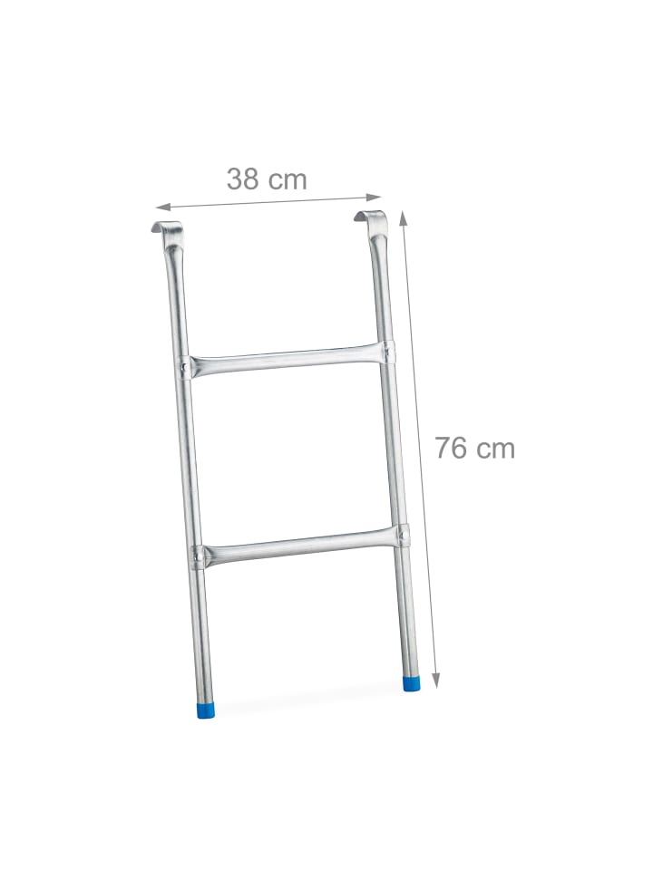 relaxdays Leiter Trampolin in Silber - (B)38 x (T)76 cm günstig kaufen onesize