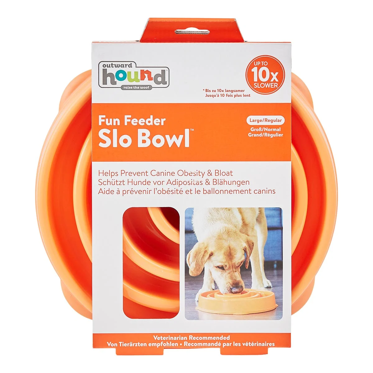 Fun Feeder Slo Bowl Anti Schling Swirl Orange kaufen bei ZooRoyal