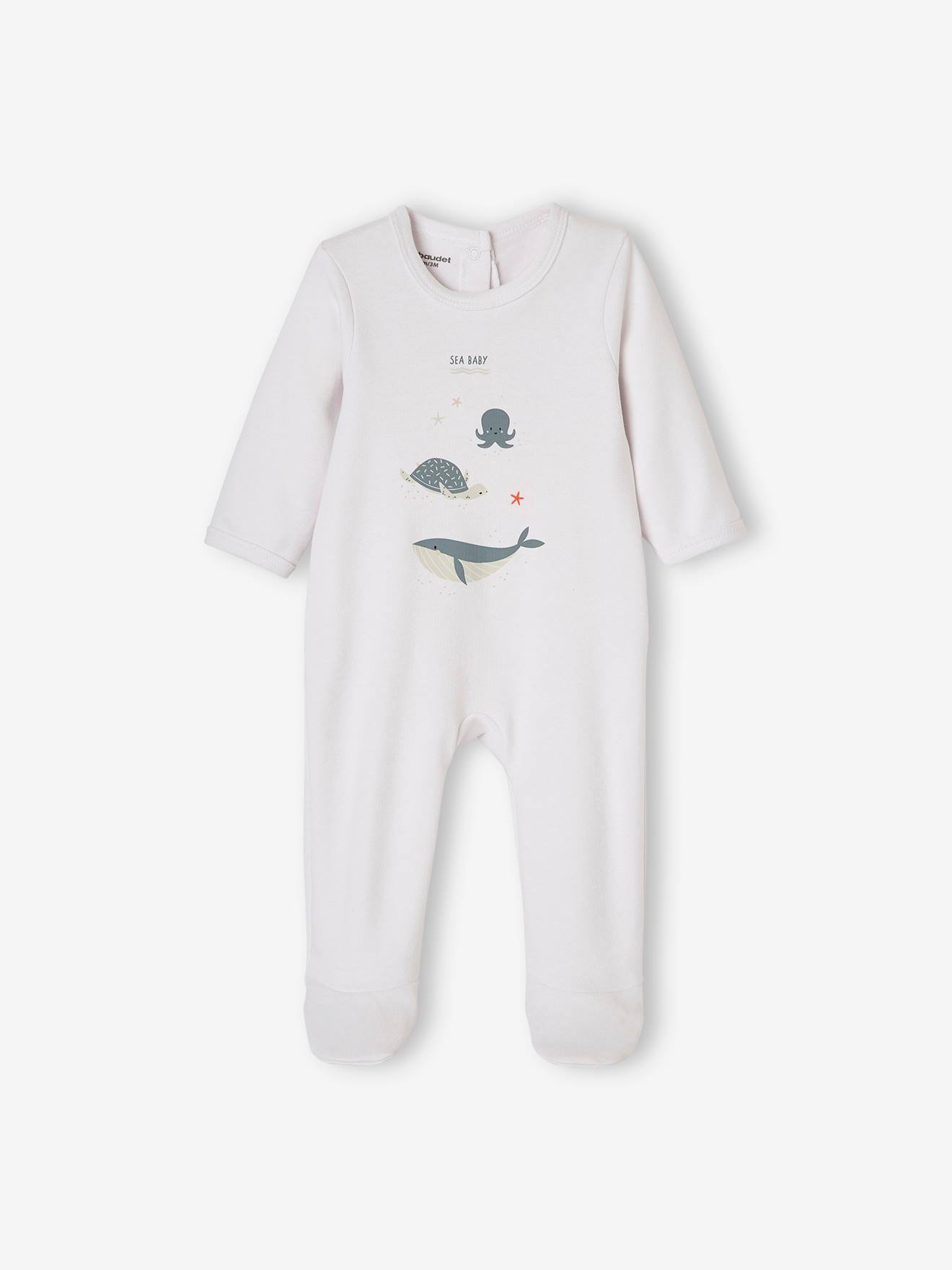 Vertbaudet 2er-Pack Jungen Baby Strampler, Oeko-Tex - blaugrau