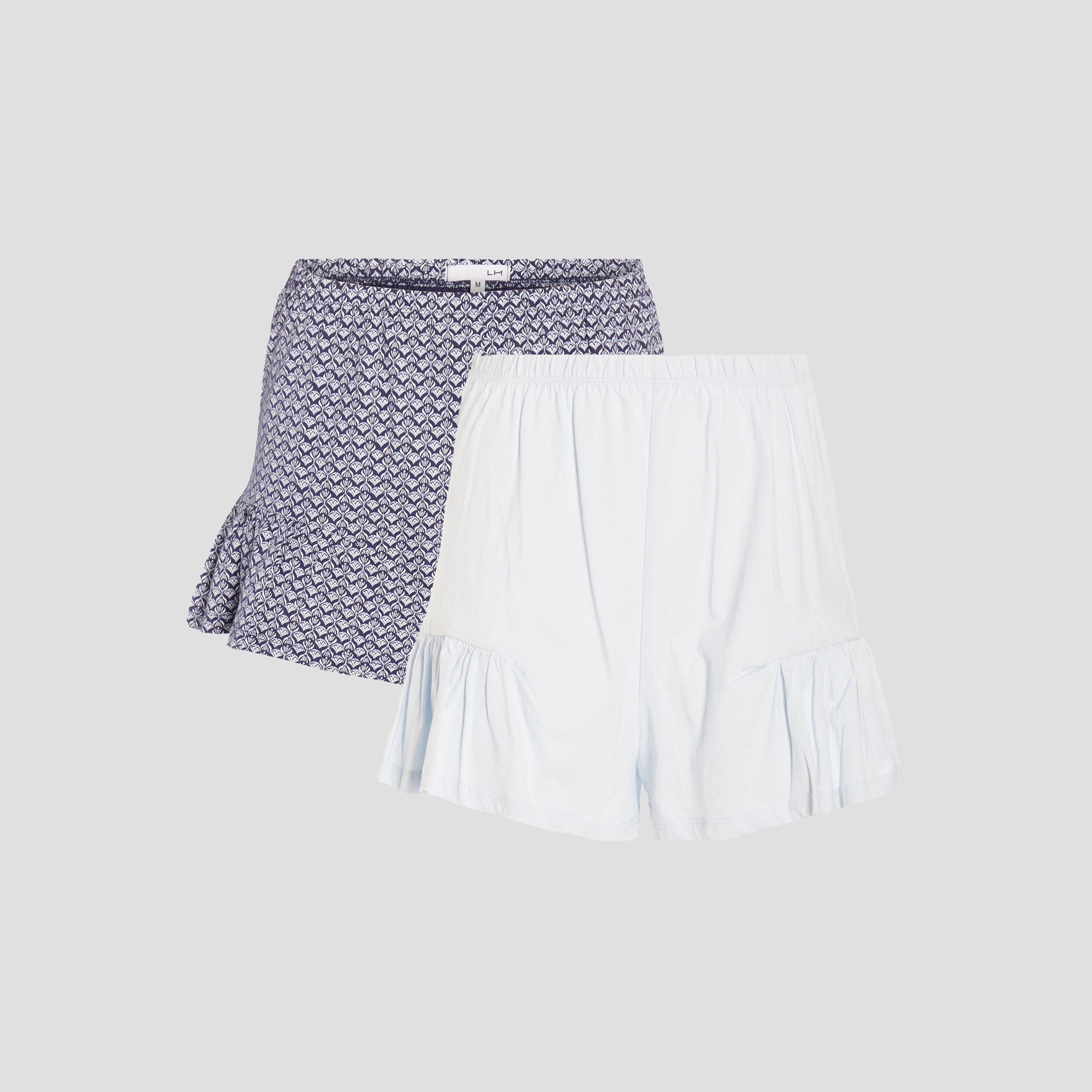 Lot 2 shorts de pyjama bleu marine femme | La Halle