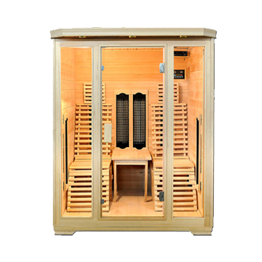 PureHaven Infrarotkabine für 2 Personen 150x150x190 cm Hemlock-Tanne Tiefenwärmestrahler Bluetooth Soundsystem Farblichttherapie Timer Ozonreinigung