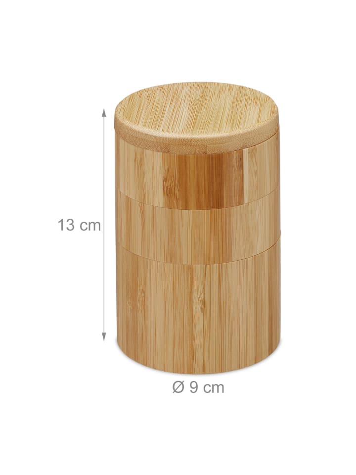 relaxdays Salzbehälter in Natur - (H)13 x Ø 9 cm günstig kaufen onesize