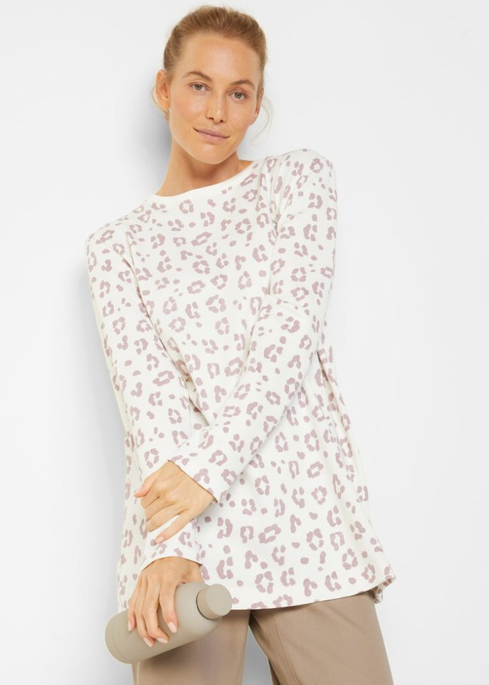 Sweatshirt mit Leoprint, oversized