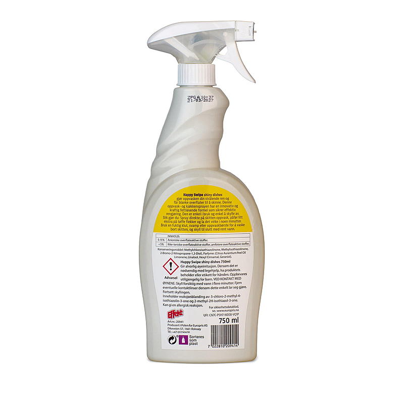 Effekt Shiny Dishes 750 ml Happy Swipe