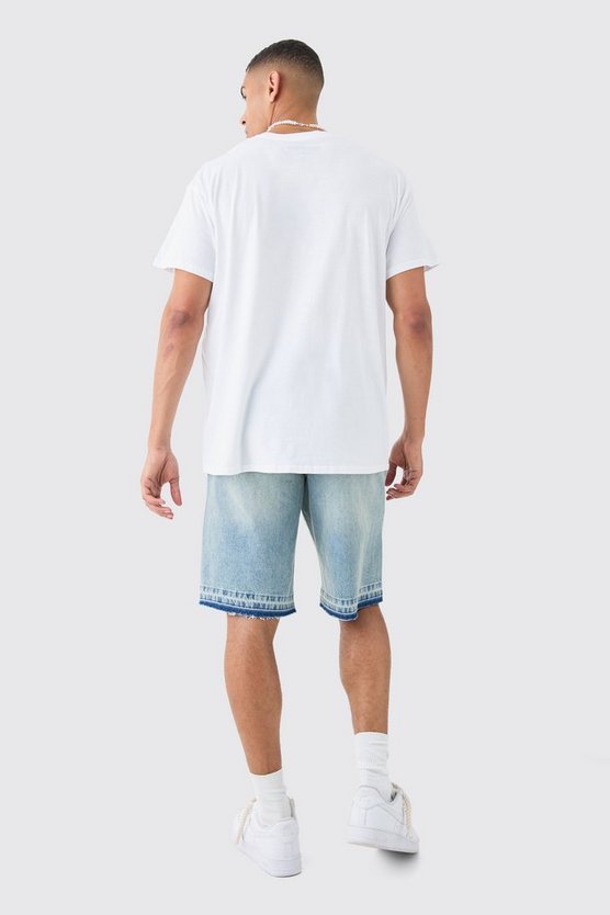 Acid Wash Parachute Cargo-Jeans mit elastischem Bund in Salbei