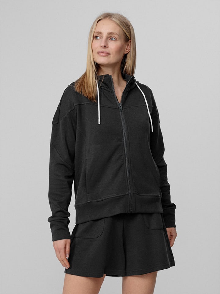 4F Sweatjacke in Dunkelgrau günstig kaufen