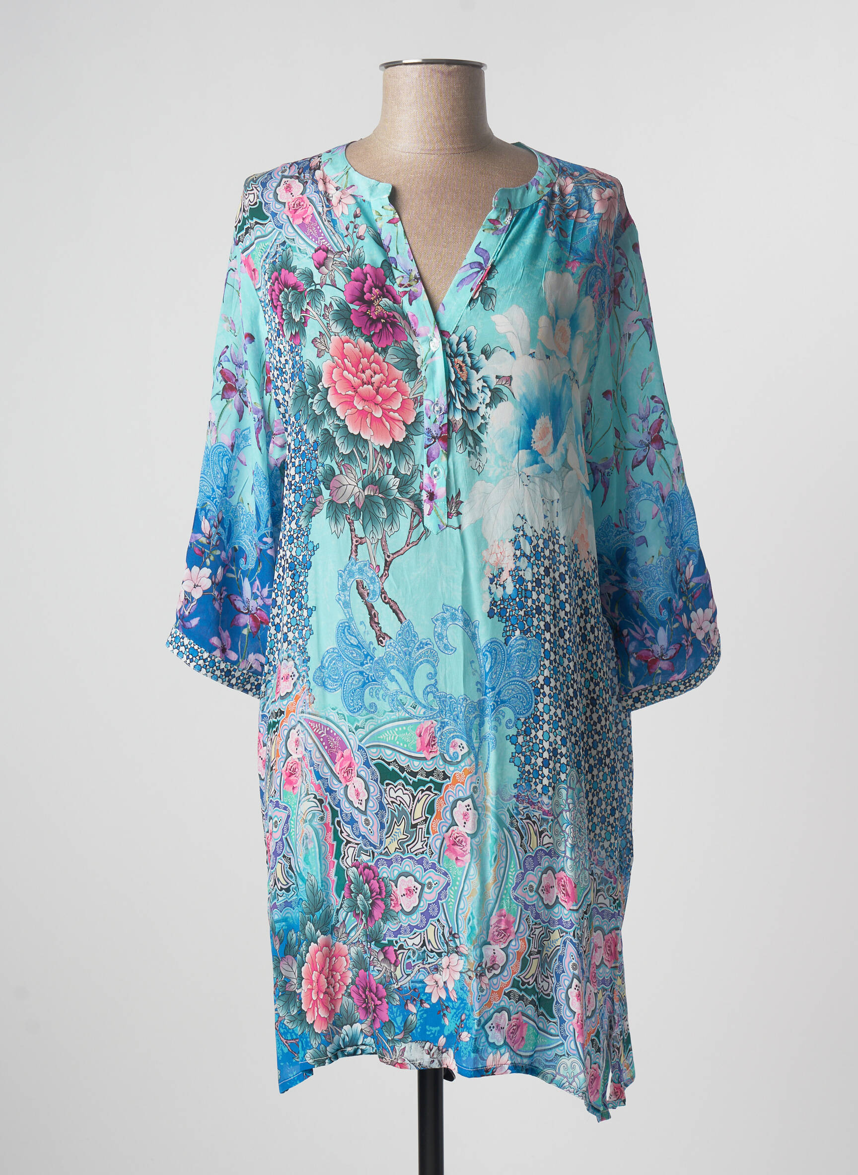 Vania Tuniquemanchelongue Femme couleur bleu