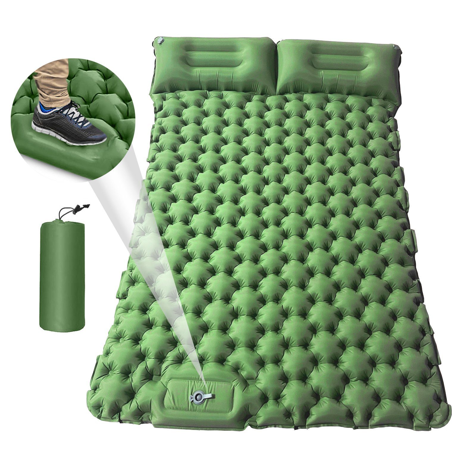Tidyard Luftbett 2-Personen-Isoliermatte mit Luftkissen, wasserdichte