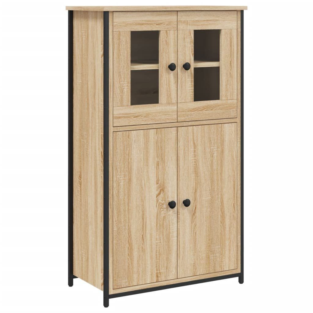 vidaXL Anrichte Highboard Sonoma-Eiche 62x32x106,5 cm Holzwerkstoff Glas Vitrine