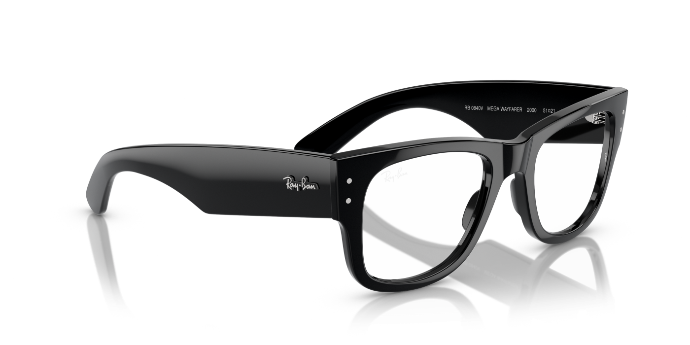 OPTICĂ MEGA WAYFARER - Negru lustruit