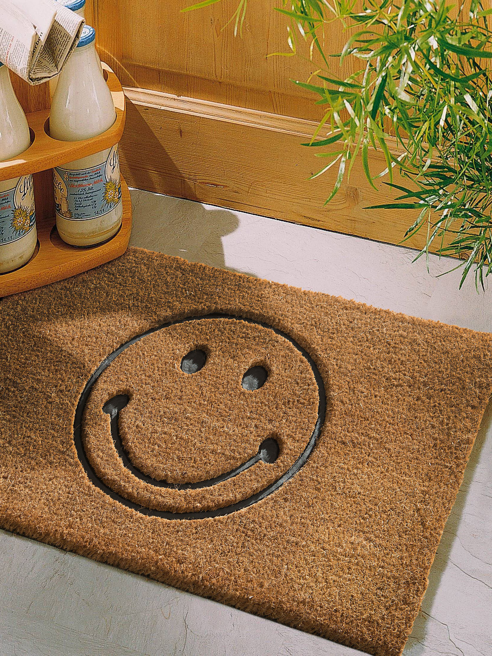 Smile Fußmatte, Dunkelbeige