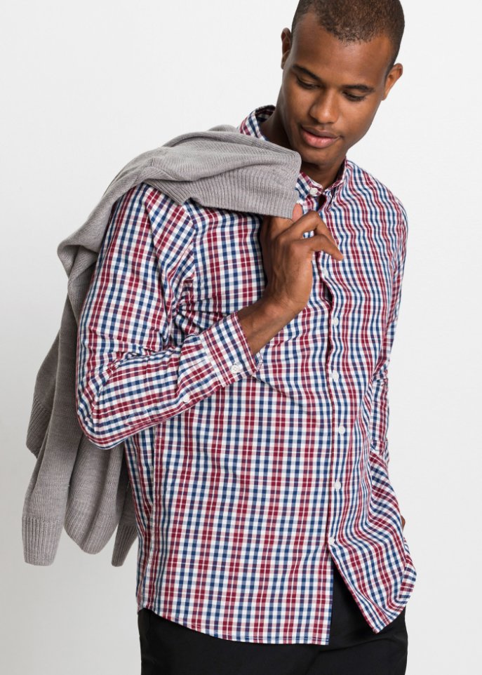 Pullover mit Troyer Kragen und Hemd (2-tlg.Set)