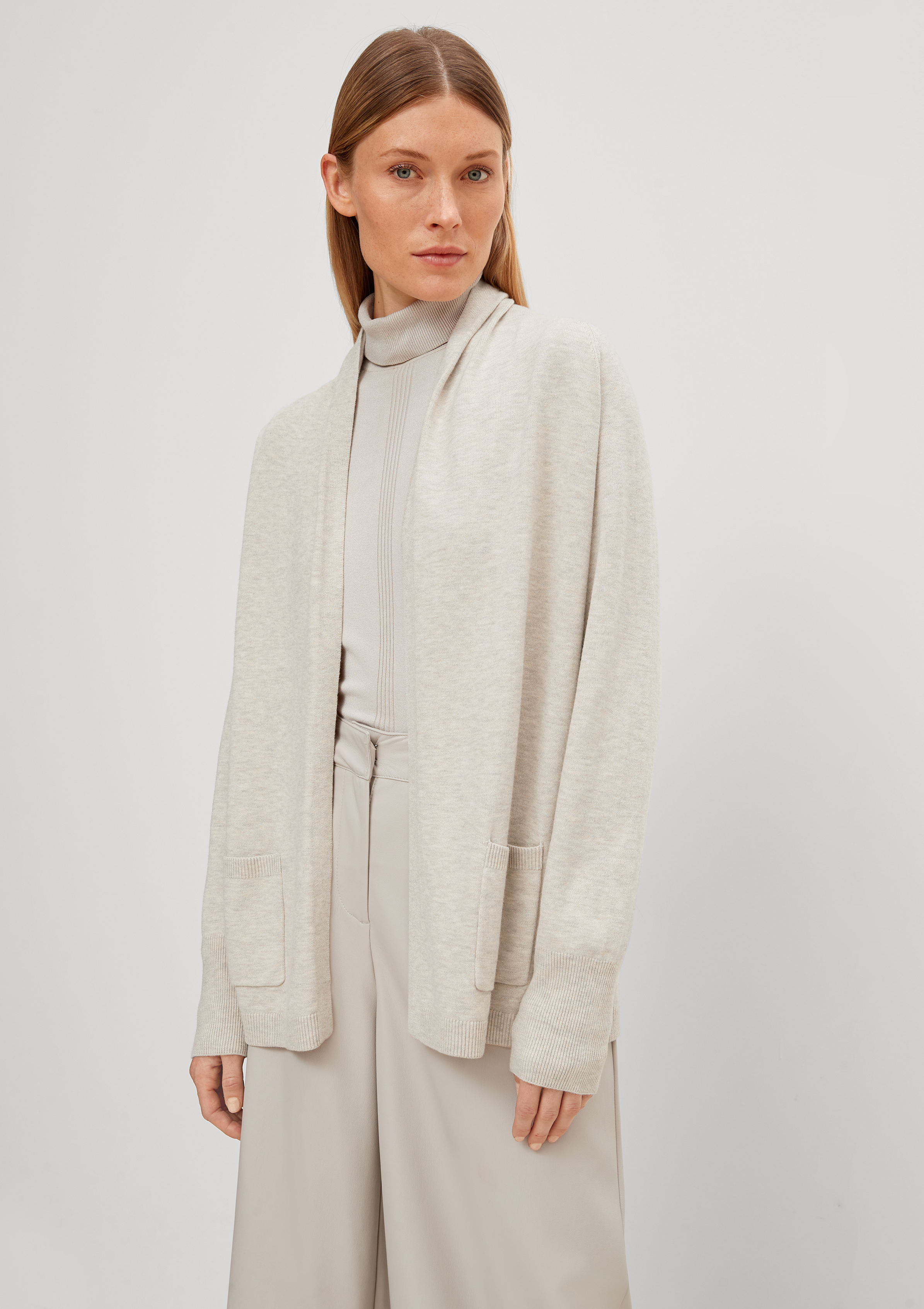 Jacke aus Viskosemix - helles beige