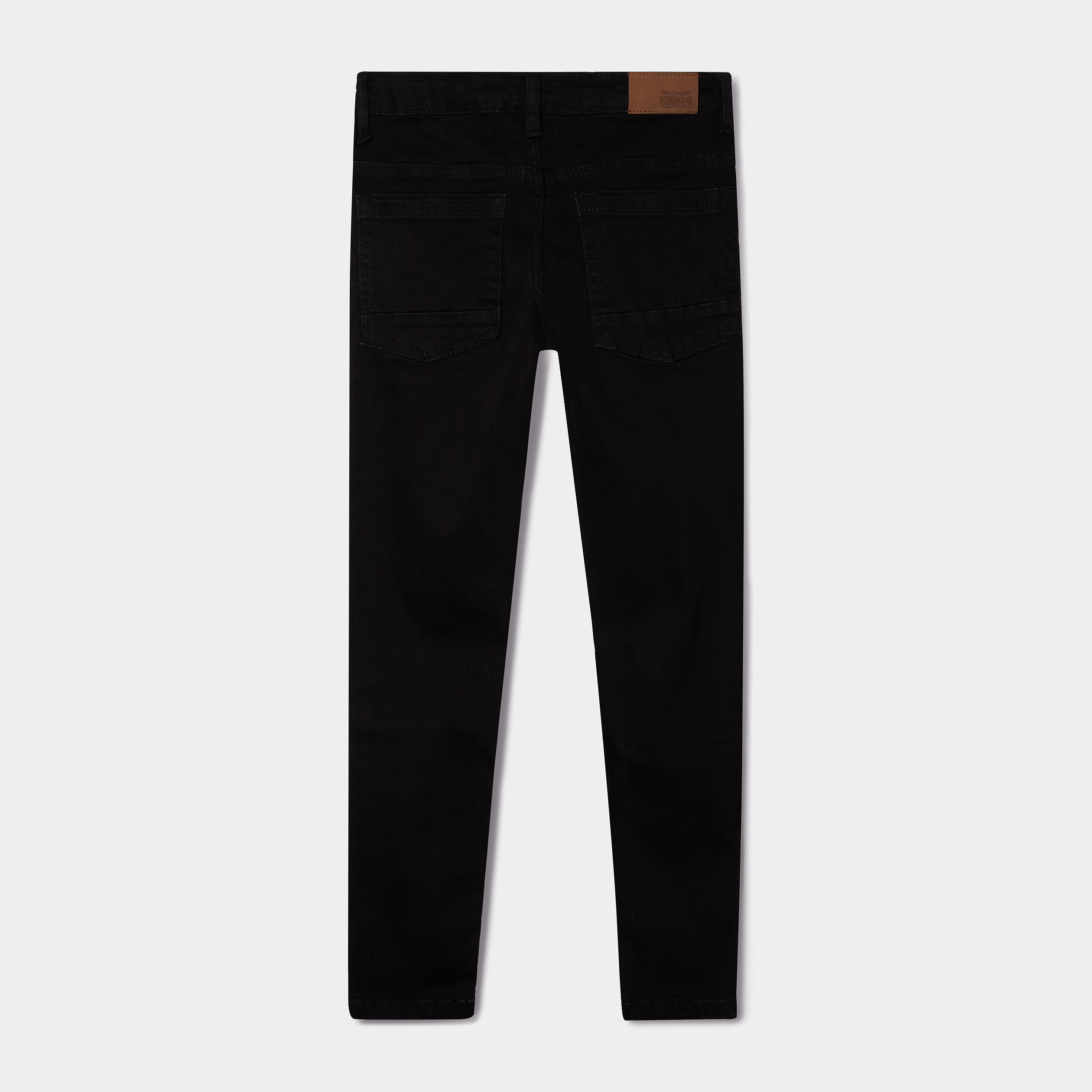 Jeans skinny taille ajustable effet usé noir garçon | La Halle