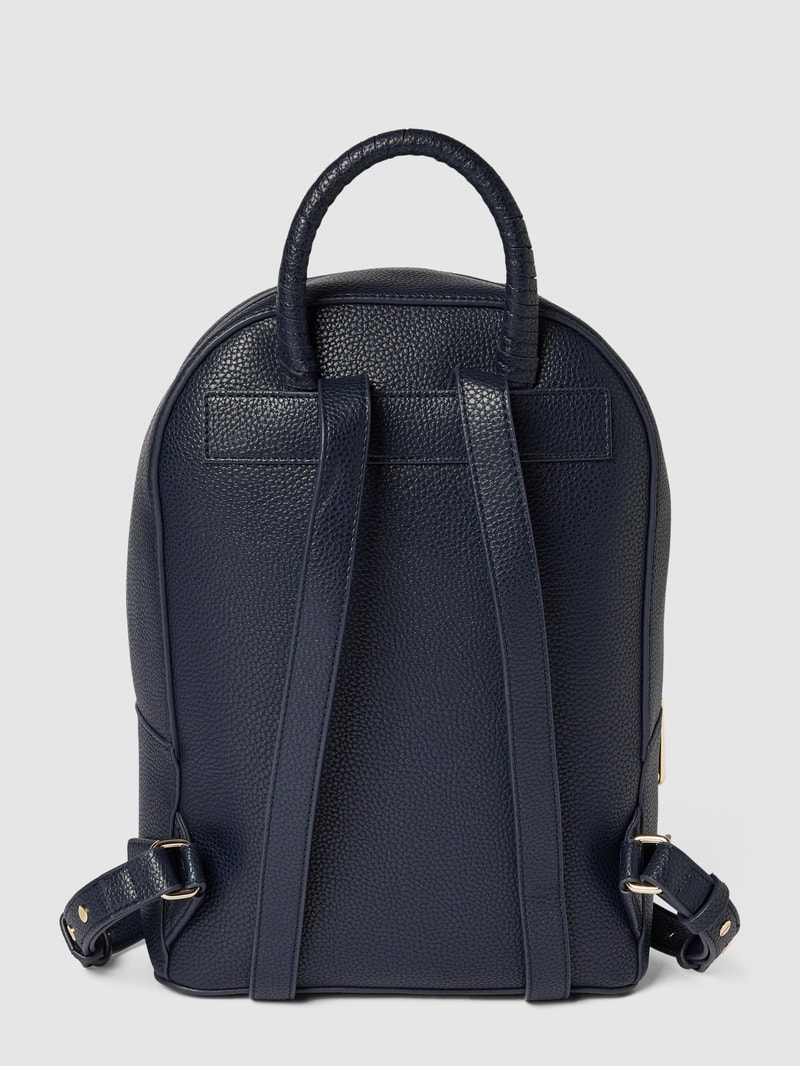 Rucksack in Leder-Optik Modell 'EMBLEM' in marineblau