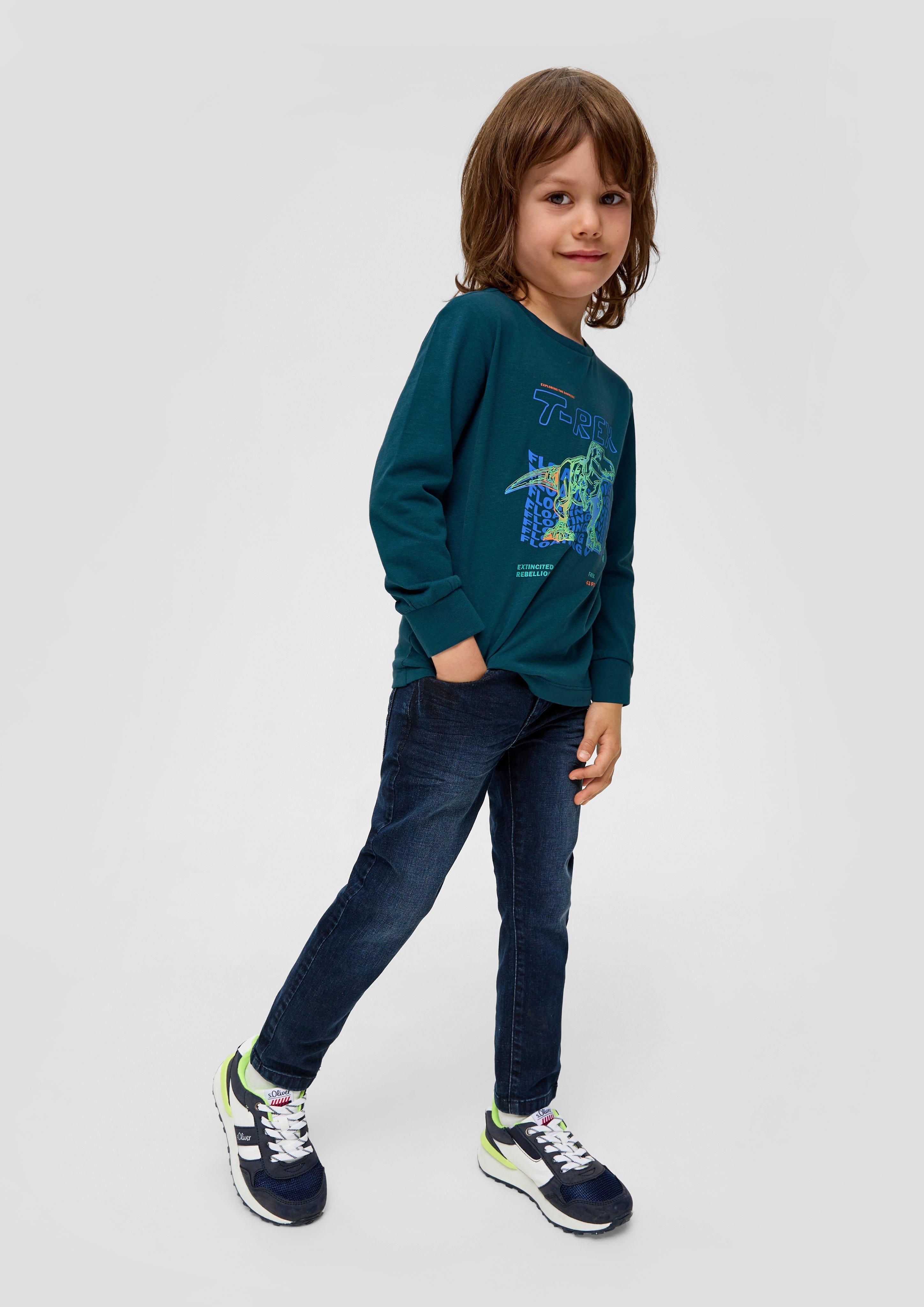 Longsleeve mit gummiertem Print  2134106-6904