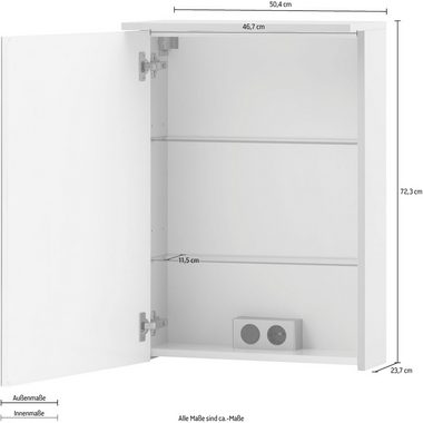 Schildmeyer Spiegelschrank Sarah Badmöbel, Breite 50,4
