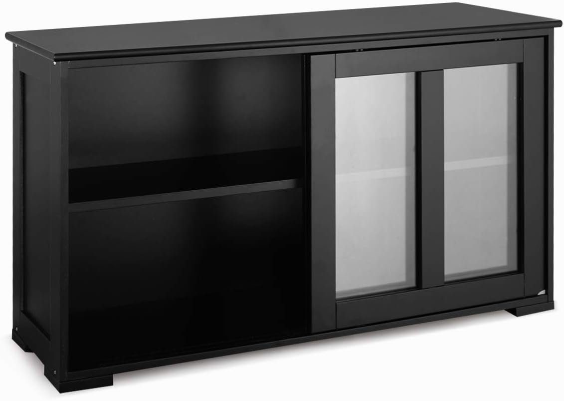 KOMFOTTEU Sideboard Küchenschrank, mit Schiebetüren