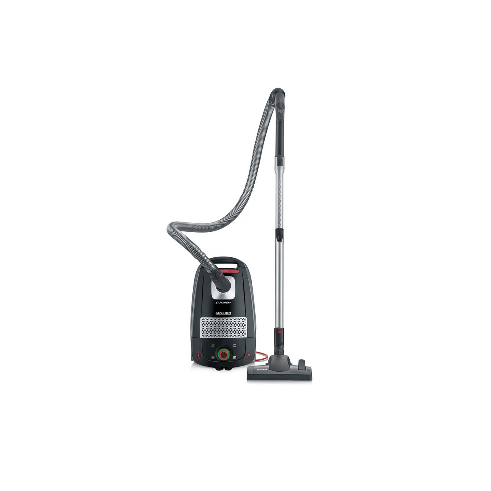 Severin Bodenstaubsauger BC 7964 S'Power Kompakt, 850 W, Bodenstaubsauger mit Beutel, Für Allergiker geeignet