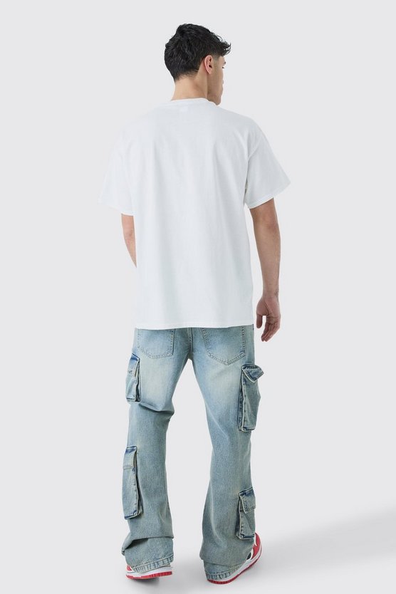 Oversize T-Shirt mit lizenziertem Stranger Things Pizza Print