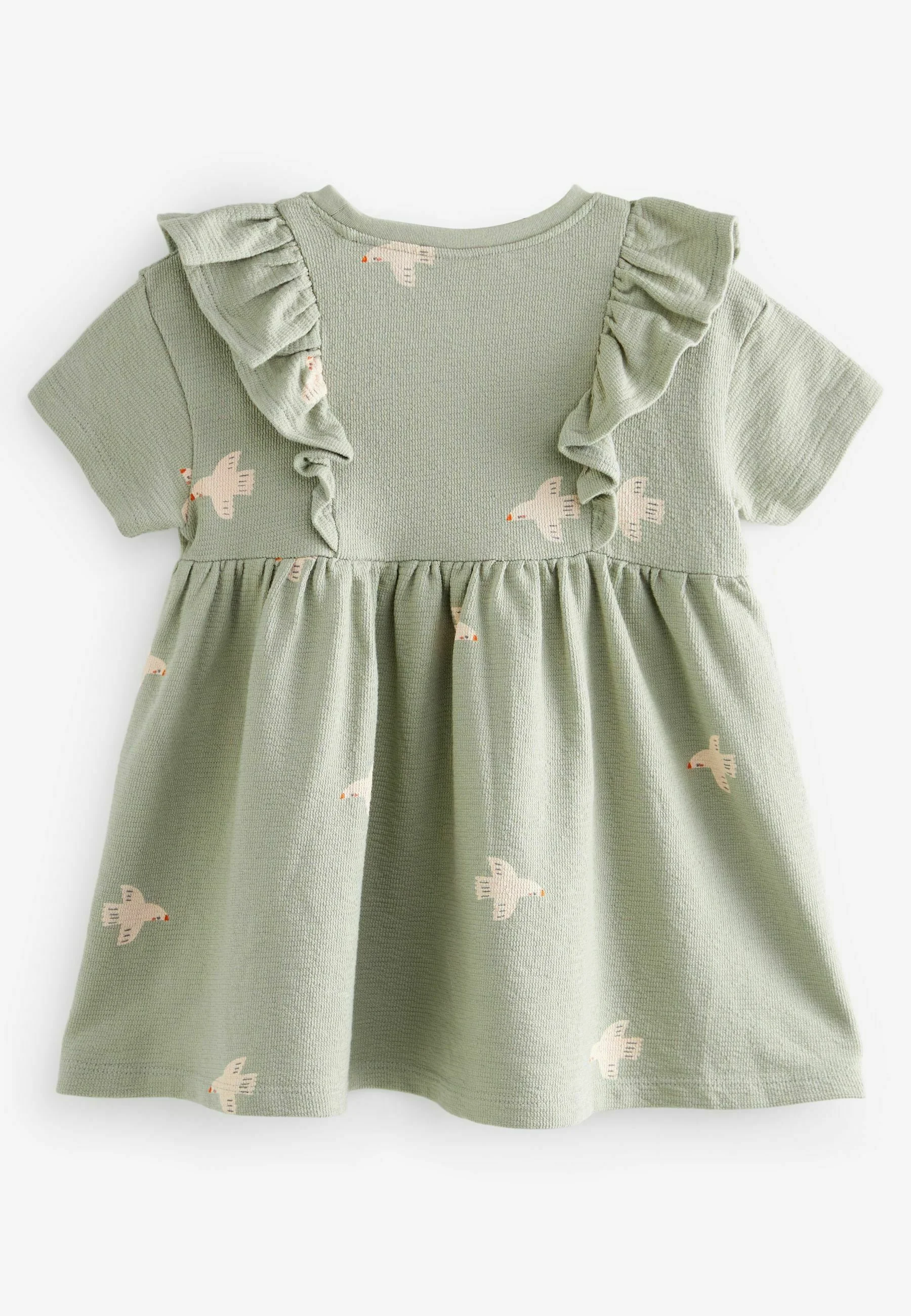Siguiente Vestido de verano de manga corta con volantes y corte regular
