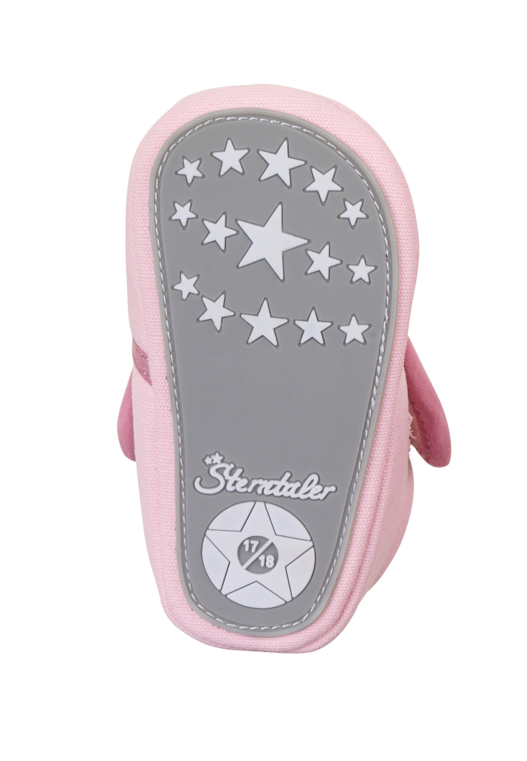 Sterntaler® Babykrabbelschuh Wolke Krabbelschuh (1-tlg., Baby Hausschuhe mit süßen Stickerein, Babyschuhe weich) Krabbelschuhe Baby mit Klettverschluss und Anti-Rutsch-Sohle