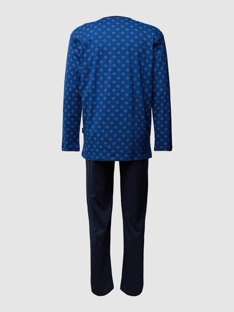 Pyjama mit Brusttasche in blau