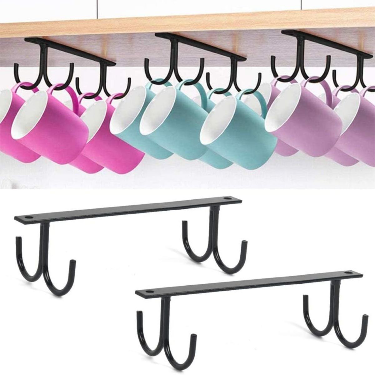 ZmdecQna Gläserhalter Tassenhalter unter dem Schrank, für Bar, Kaffeetassen, Mug