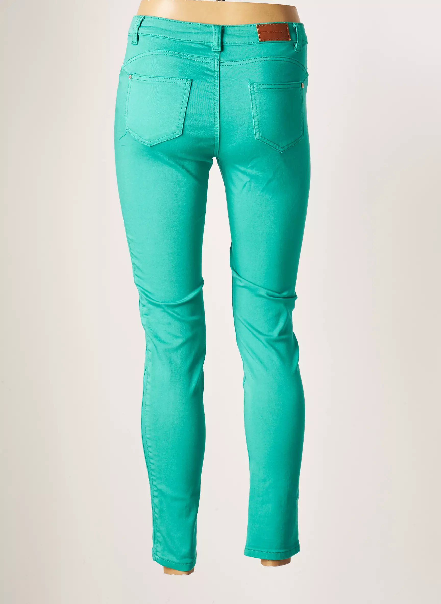 C Est Beau La Vie Pantalons Slim Femme couleur vert