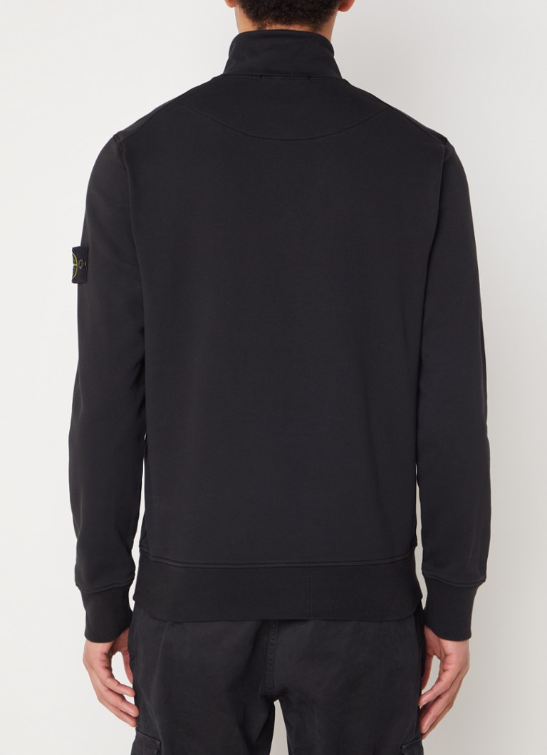 Stone Island 61951 sweater with half zip and logo