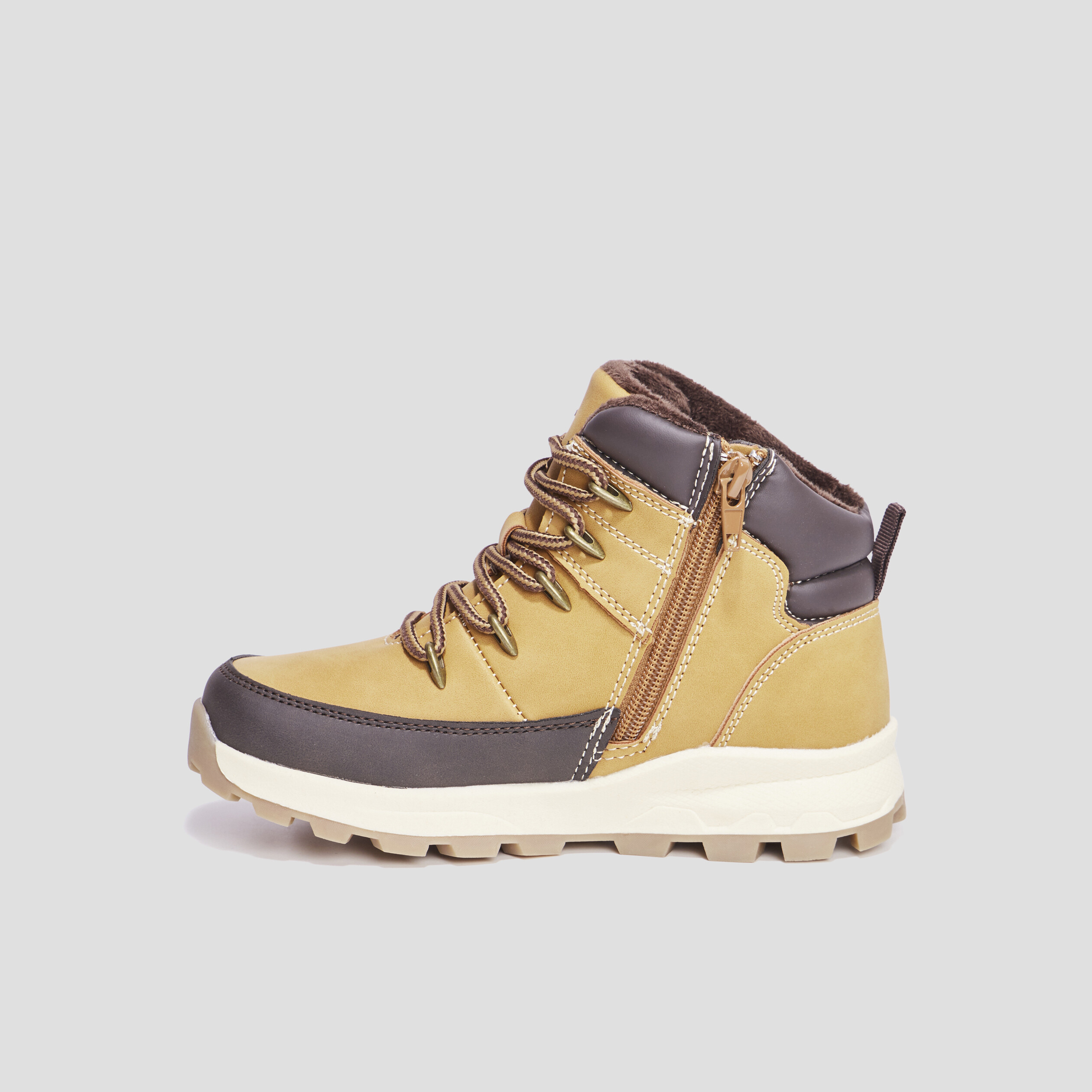 Bottines zippées Trappeur Barato jaune garçon | La Halle