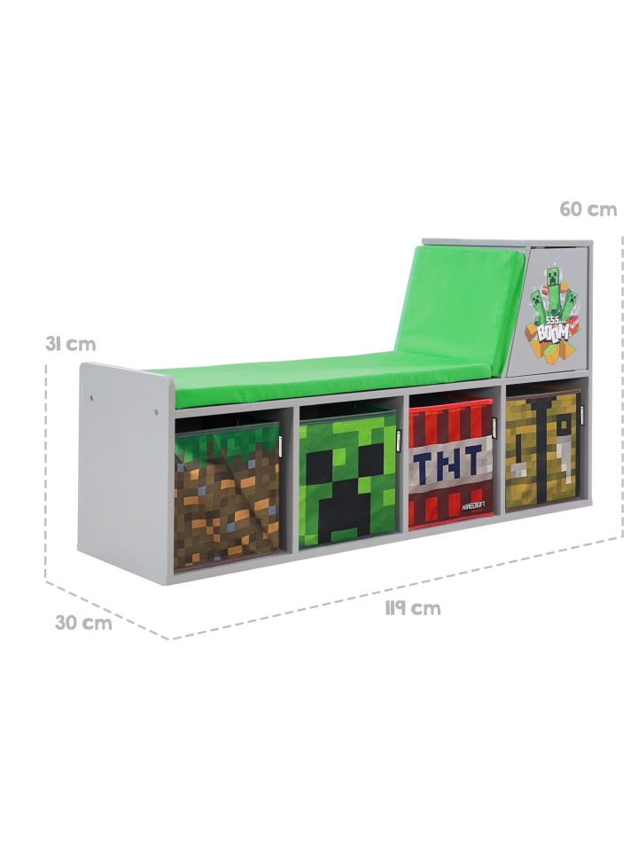 Minecraft MINECRAFT - Sitz- und Lesebank mit Regal günstig kaufen onesize