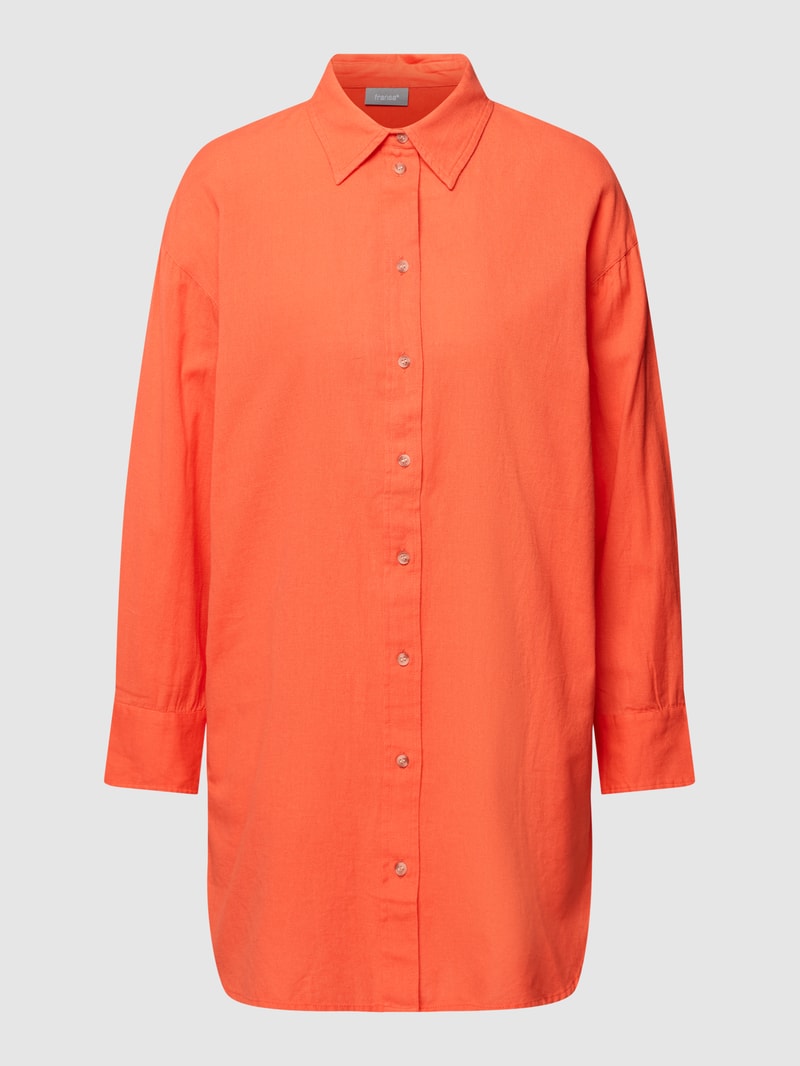 Longbluse mit abgerundetem Saum Modell 'Maddie' in orange
