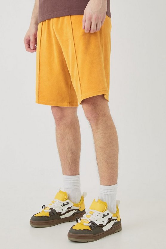 Tall Velour-Shorts mit elastischem Bund